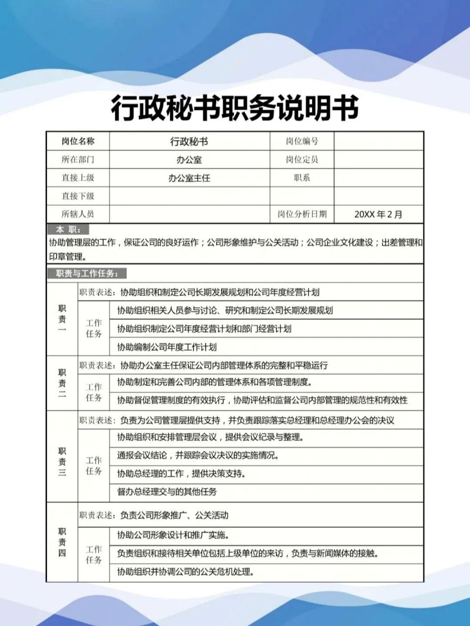 秘书职责(秘书岗位职责要求)